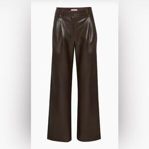 NWT! Aritzia Babaton Pleated Pant- Vegan Leather